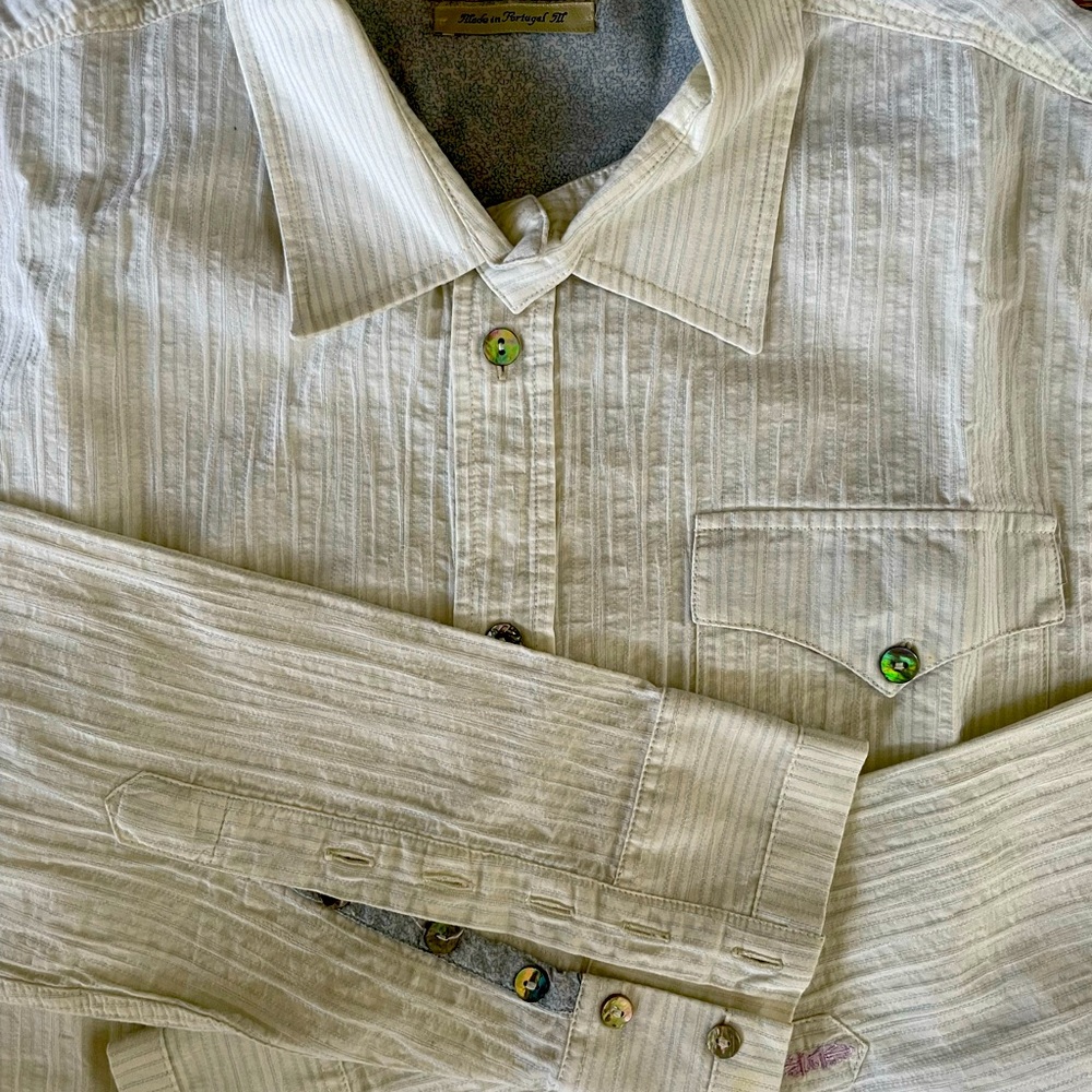 EDUN brand designer shirt.